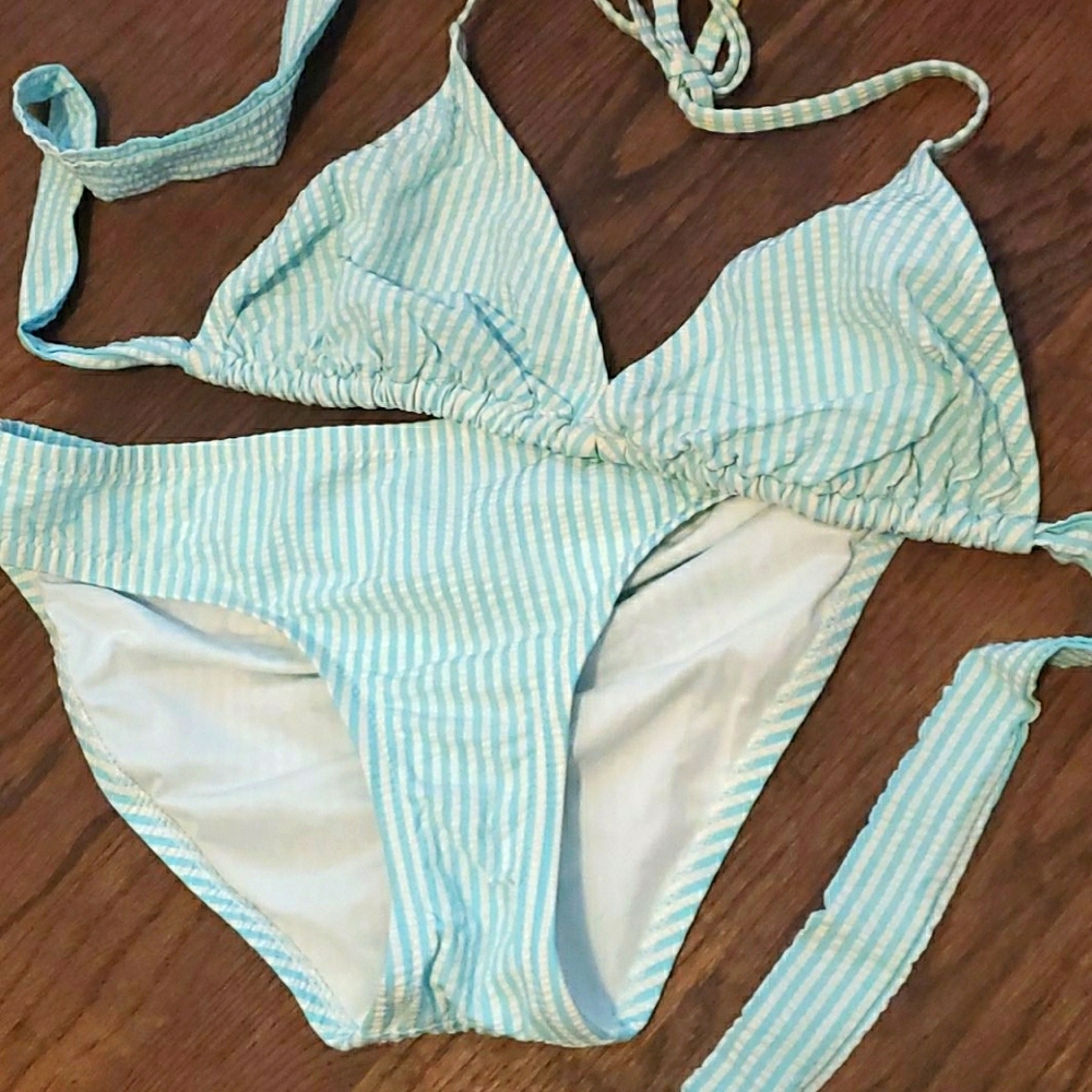 J. Crew Seersucker Bikini